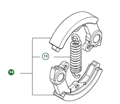 Kupplung Husqvarna 143R II, 541RS, 541RST