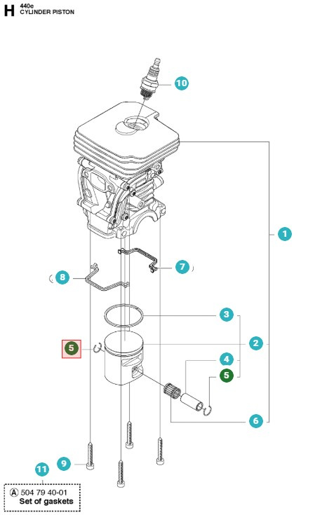 Anillo De Bloqueo Piston Tipo B 10X0.8 7374410-00