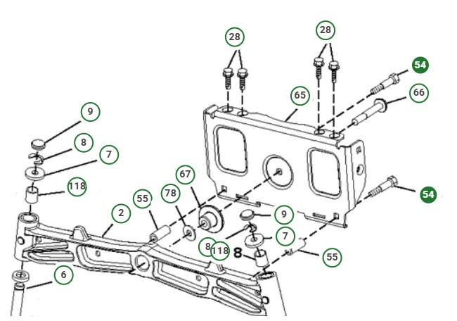 Perno, 3/8-16X2 1/4 8747606-36